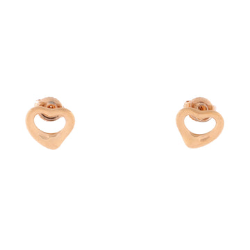 Tiffany & Co. Elsa Peretti Open Heart Earrings 18K Rose Gold 11