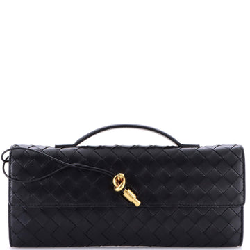 Bottega Veneta Andiamo Top Handle Clutch Intrecciato Nappa Long