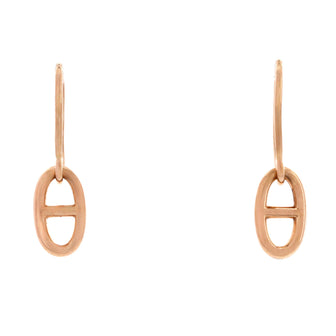 Hermes Chaine d'Ancre Drop Earrings 18K Rose Gold