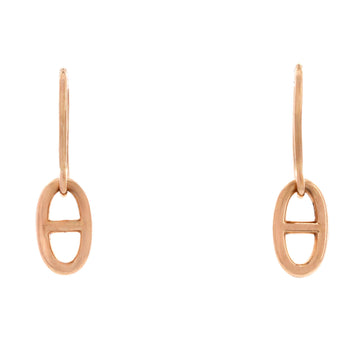 Hermes Chaine d'Ancre Drop Earrings 18K Rose Gold