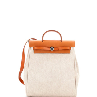 Hermes Herbag A Dos Backpack Toile