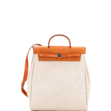 Hermes Herbag A Dos Backpack Toile