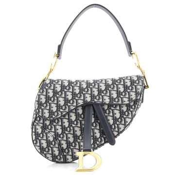 Christian Dior Saddle Handbag Oblique Canvas Medium