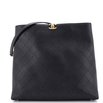 Chanel Chic Affinity Convertible Shopping Tote Stitched Caviar Tall