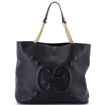 Gucci Apollo Tote GG Embossed Calfskin Large