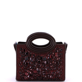 Valentino Garavani Le Troisieme Tote Crystal Embellished Leather Mini