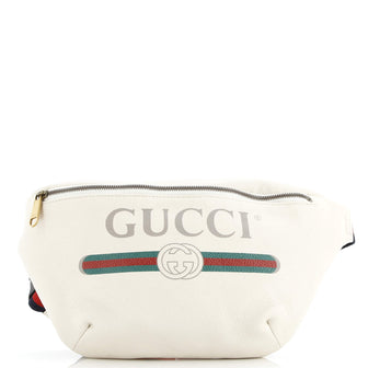 Gucci Logo Belt Bag Printed Leather Medium