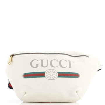 Gucci Logo Belt Bag Printed Leather Medium