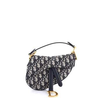 Christian Dior Saddle Handbag Oblique Canvas Mini