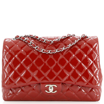 Chanel Classic Single Flap Bag Quilted Patent Maxi