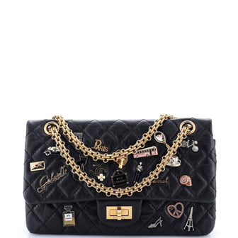 Chanel Lucky Charms Reissue 2.55 Flap Bag Quilted Aged Calfskin 225