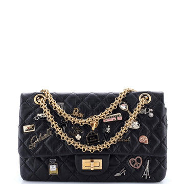 Chanel Lucky Charms Reissue 2.55 Flap Bag Quilted Aged Calfskin 225