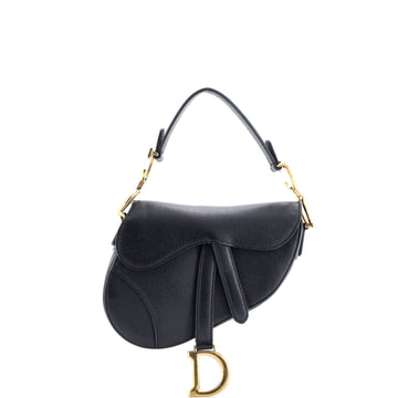 Christian Dior Saddle Handbag Leather Mini