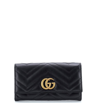 Gucci GG Marmont Continental Wallet Matelasse Leather