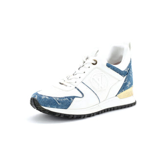 Louis Vuitton Women's Run Away Sneakers Mesh with Monogram Denim and Leather