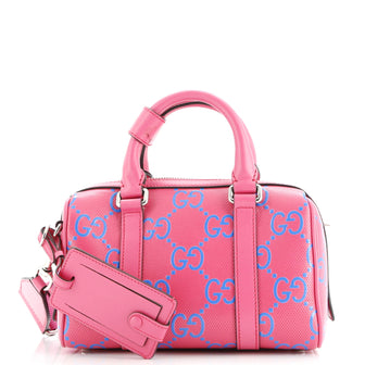 Gucci Duffle Bag Jumbo GG Embossed Leather Mini