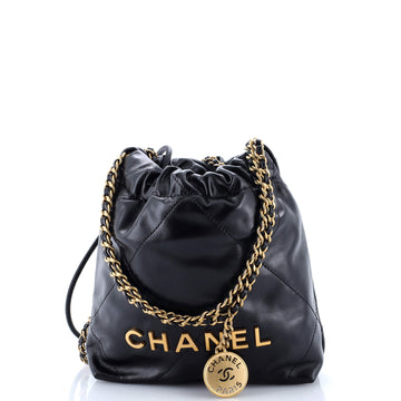 Chanel 22 Chain Hobo Quilted Calfskin Mini