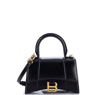 Balenciaga Hourglass Top Handle Bag Leather XS
