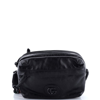 Gucci Tonal Double G Shoulder Bag Leather