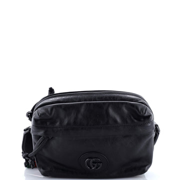 Gucci Tonal Double G Shoulder Bag Leather