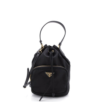 Prada Drawstring Bucket Bag Tessuto Small