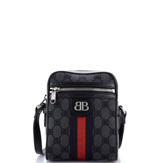 Balenciaga x Gucci The Hacker Project Zip Messenger Bag BB Canvas Mini