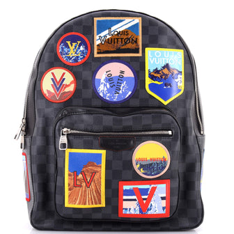 Louis Vuitton Josh Backpack Alps Patches Damier Graphite