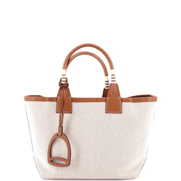 Hermes Sac Steeple Tote Toile with Leather 28