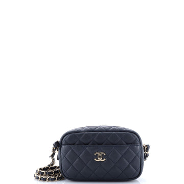Chanel Camera Case Bag Quilted Caviar Mini