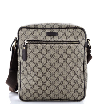 Gucci Front Zip Messenger GG Coated Canvas Medium