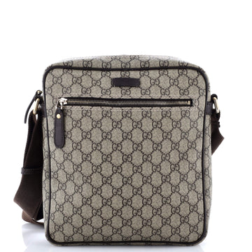 Gucci Front Zip Messenger GG Coated Canvas Medium