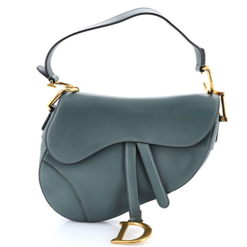 Christian Dior Saddle Handbag Leather Medium