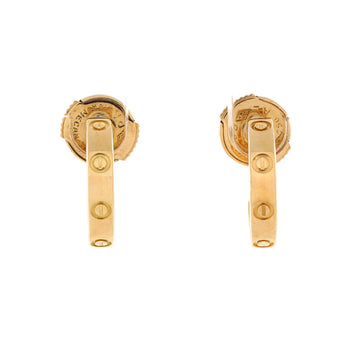 Cartier Love Hoop Earrings 18K Yellow Gold Small