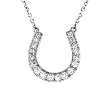 Tiffany & Co. Horseshoe Necklace Platinum with Diamonds