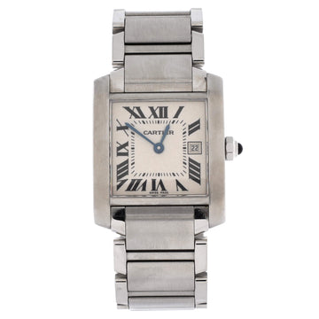 Cartier Tank Francaise Quartz Watch Stainless Steel 25
