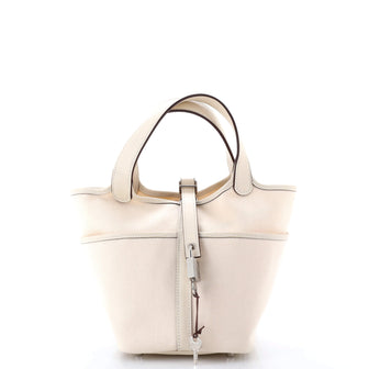 Hermes Cargo Picotin Lock Bag Canvas and Swift PM