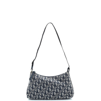 Christian Dior Vintage Trotter Pochette Shoulder Bag Diorissimo Canvas Small