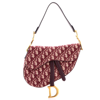 Christian Dior Saddle Handbag Oblique Canvas Medium
