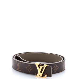 Louis Vuitton LV Initiales Reversible Belt Monogram Canvas and Leather Medium