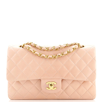 Chanel Vintage Classic Double Flap Bag Quilted Lambskin Medium