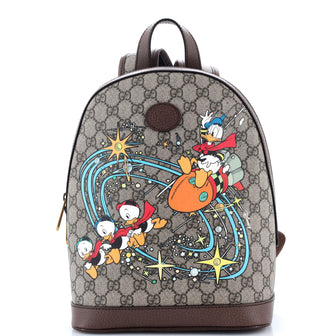 Gucci Disney Donald Duck Backpack Printed GG Coated Canvas Small