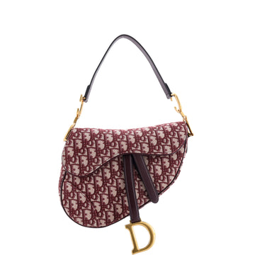 Christian Dior Saddle Handbag Oblique Canvas Medium