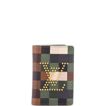 Louis Vuitton Pocket Organizer Studded Damoflage Coated Canvas