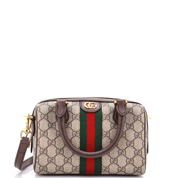 Gucci Ophidia Convertible Boston Bag GG Coated Canvas Mini