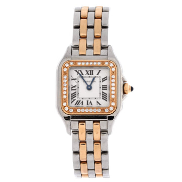 Cartier Panthere de Cartier Quartz Watch Stainless Steel and Rose Gold with Diamond Bezel 22