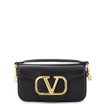 Valentino Garavani VLogo Loco Flap Shoulder Bag Leather Small
