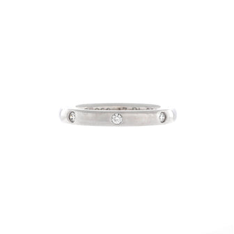 Van Cleef & Arpels Tendrement Etoiles Wedding Band Ring Platinum with 3 Diamonds 2.5mm