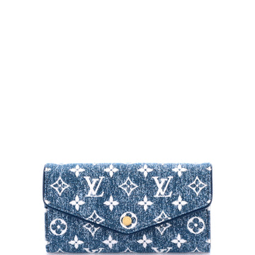Louis Vuitton Sarah Wallet NM Monogram Jacquard Denim