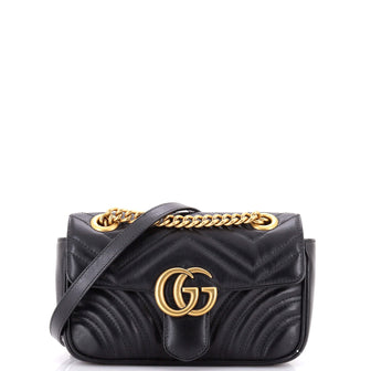 Gucci GG Marmont Flap Bag Matelasse Leather Small