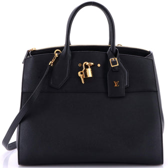 Louis Vuitton City Steamer Handbag Leather MM